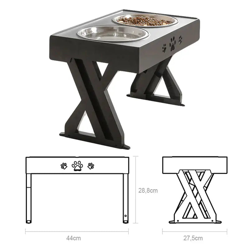 Premium Adjustable Double-Bowl Table