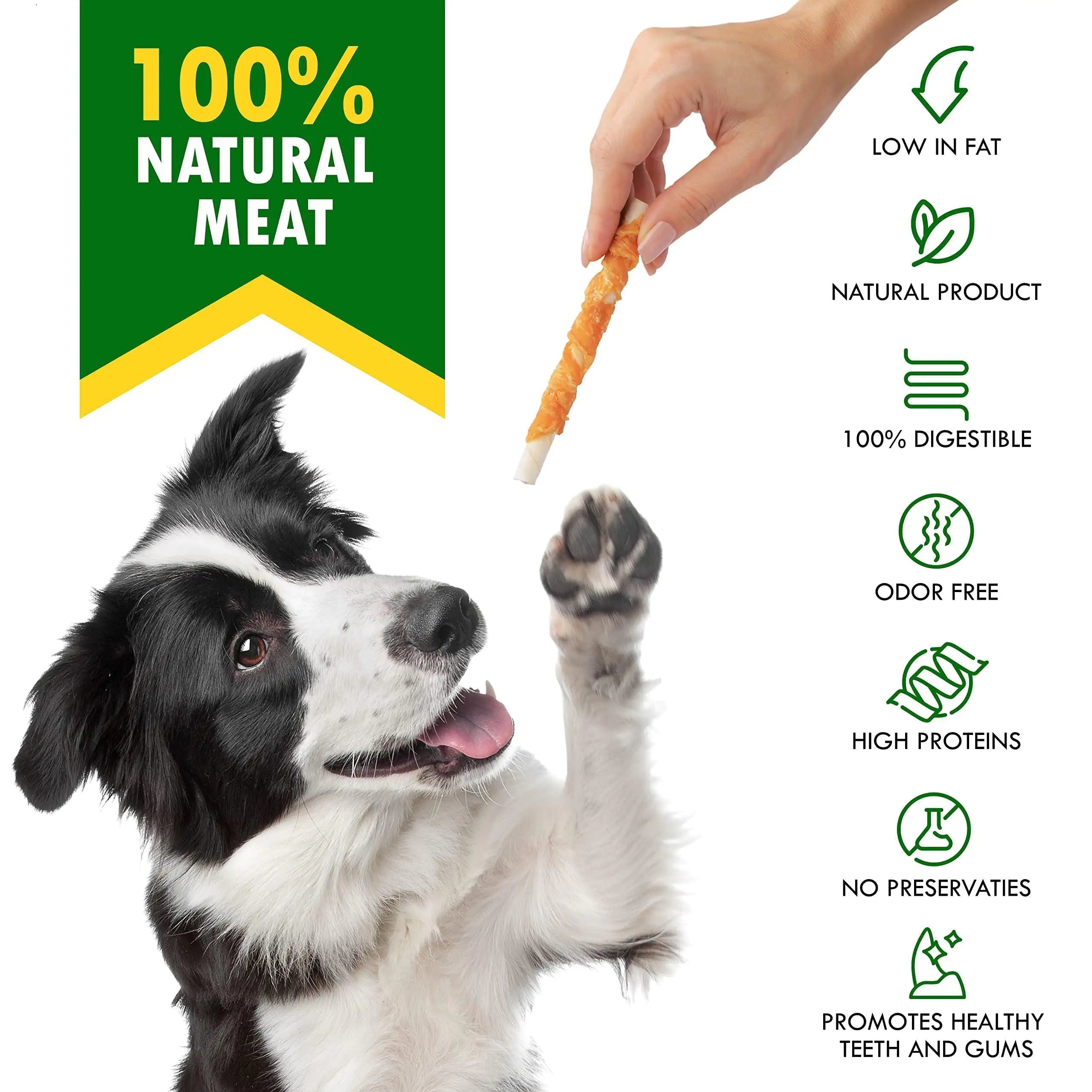 Long Rawhide Sticks & Chicken Pet Natural Chews