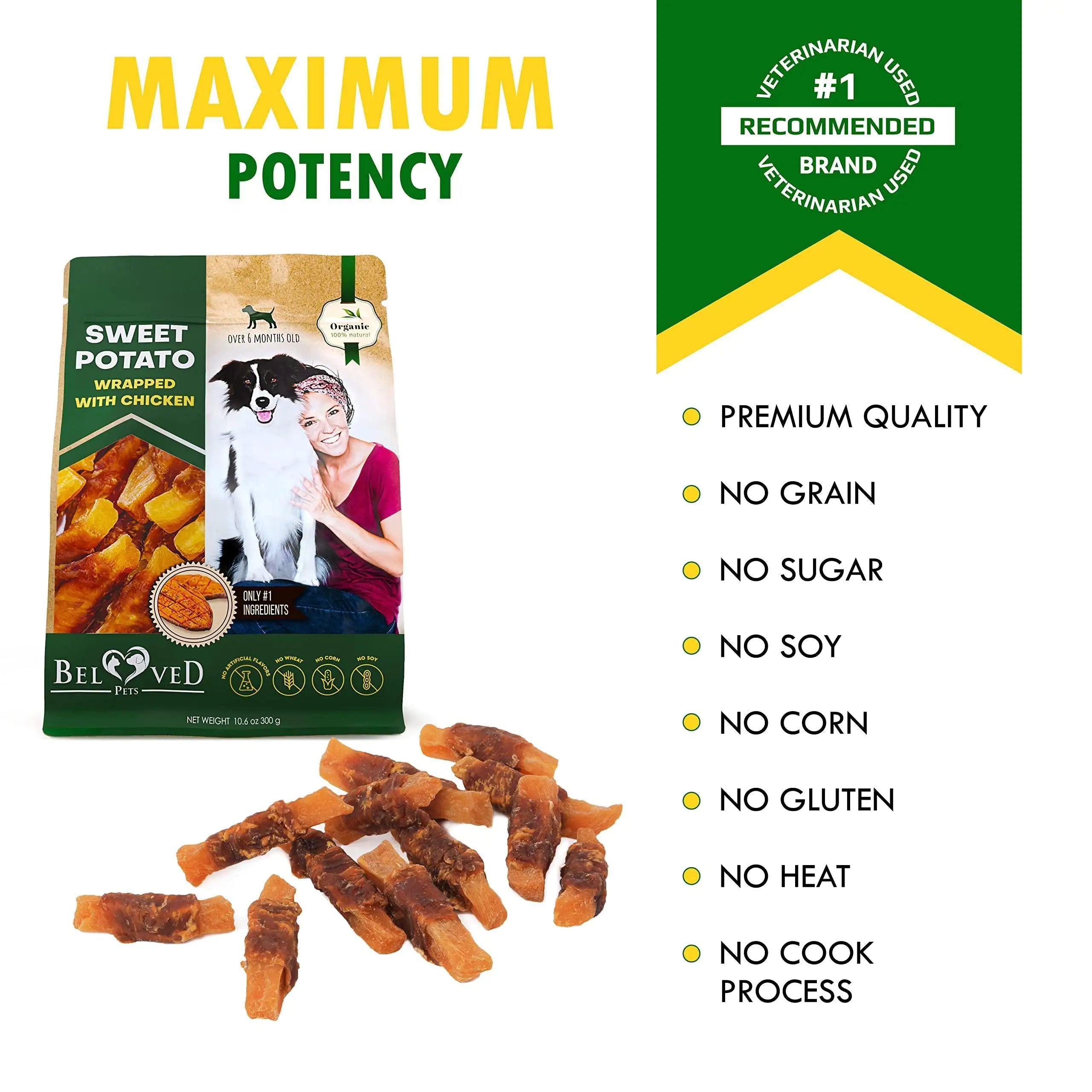 Sweet Potato & Chicken Natural Chews