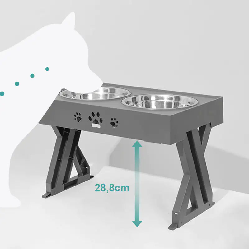 Premium Adjustable Double-Bowl Table